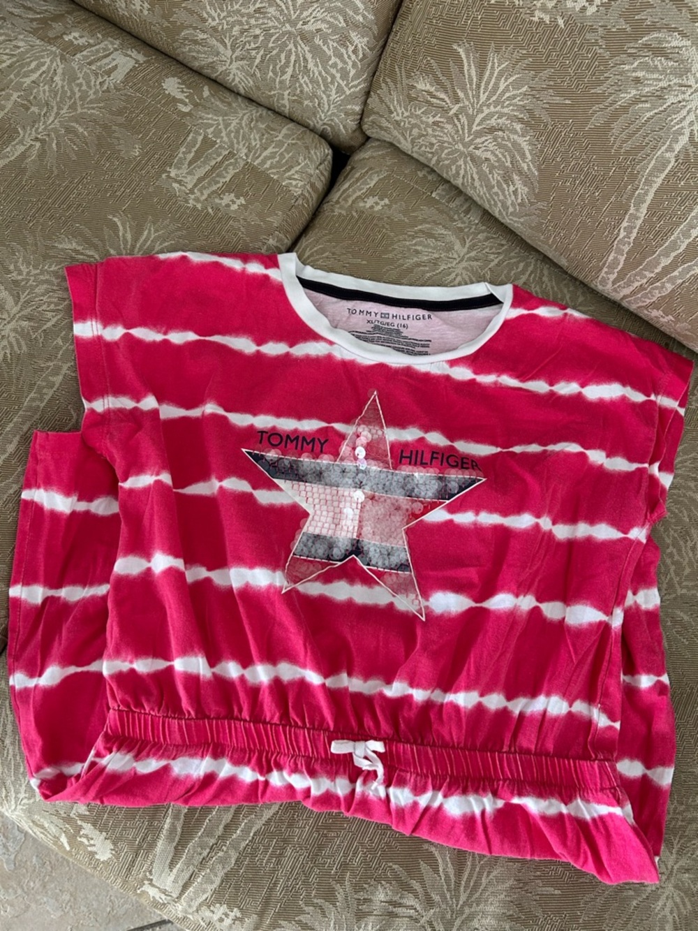 Tommy Hilfiger Girls' Pink Tie-Dye Star Dress